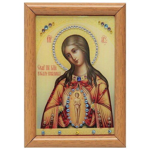Икона Божией Матери Помощница в родах икона божией матери помощница в родах широкая рамка 14 5 16 5 см
