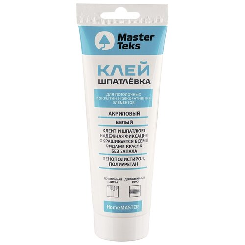 Клей-шпатлевка акриловый MasterTeks Homemaster, 400 г, белый