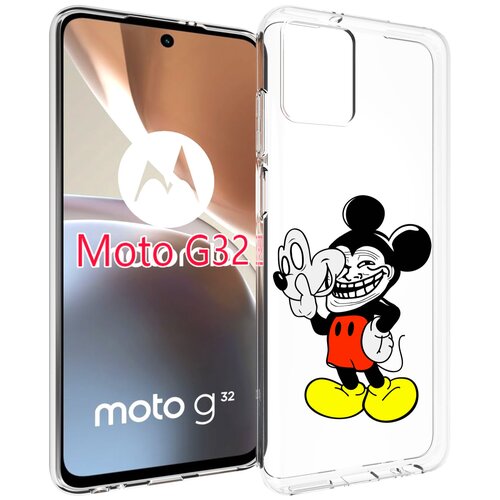 Чехол MyPads микки-маус-троллер для Motorola Moto G32 задняя-панель-накладка-бампер