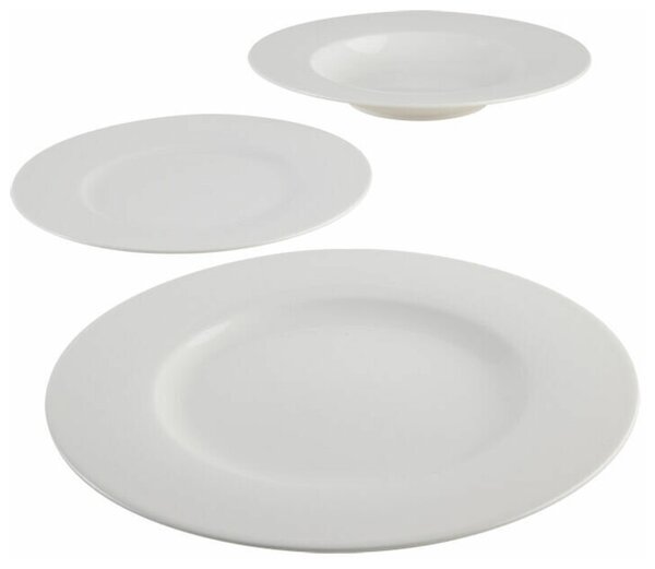 Набор фарфоровой посуды столовой из 18-ти тарелок Basic White Starter Set VIVO Villeroy & Boch Group, Фарфор