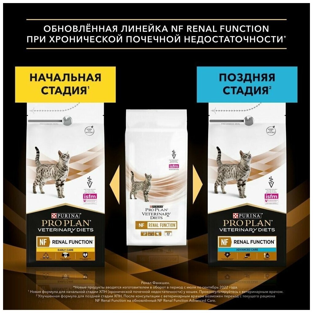 Сухой корм для кошек Pro Plan Veterinary Diets NF Renal Function Advanced Care Feline для поддержания функции почек (Поздняя стадия), 350 гр - фотография № 6