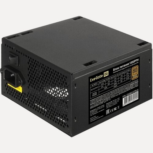 Изображение товара Блок питания Exegate 1000PPH, 1000W, 80+ Bronze, SC (EX292157RUS-S)