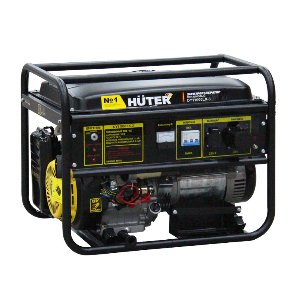 фото Электрогенератор Huter DY11000LX-3, электростартер, 380В, арт. 64/1/73