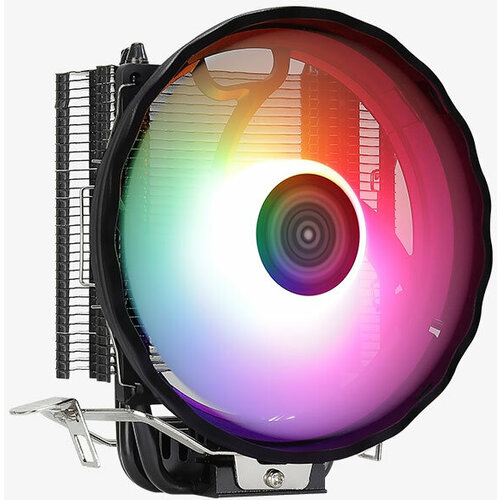 Устройство охлаждения(кулер) Aerocool Rave 3 ARGB PWM 4P Soc-AM5/AM4/1151/1200/1700 4-pin 18-27dB Al 125W 530gr LED Ret черный