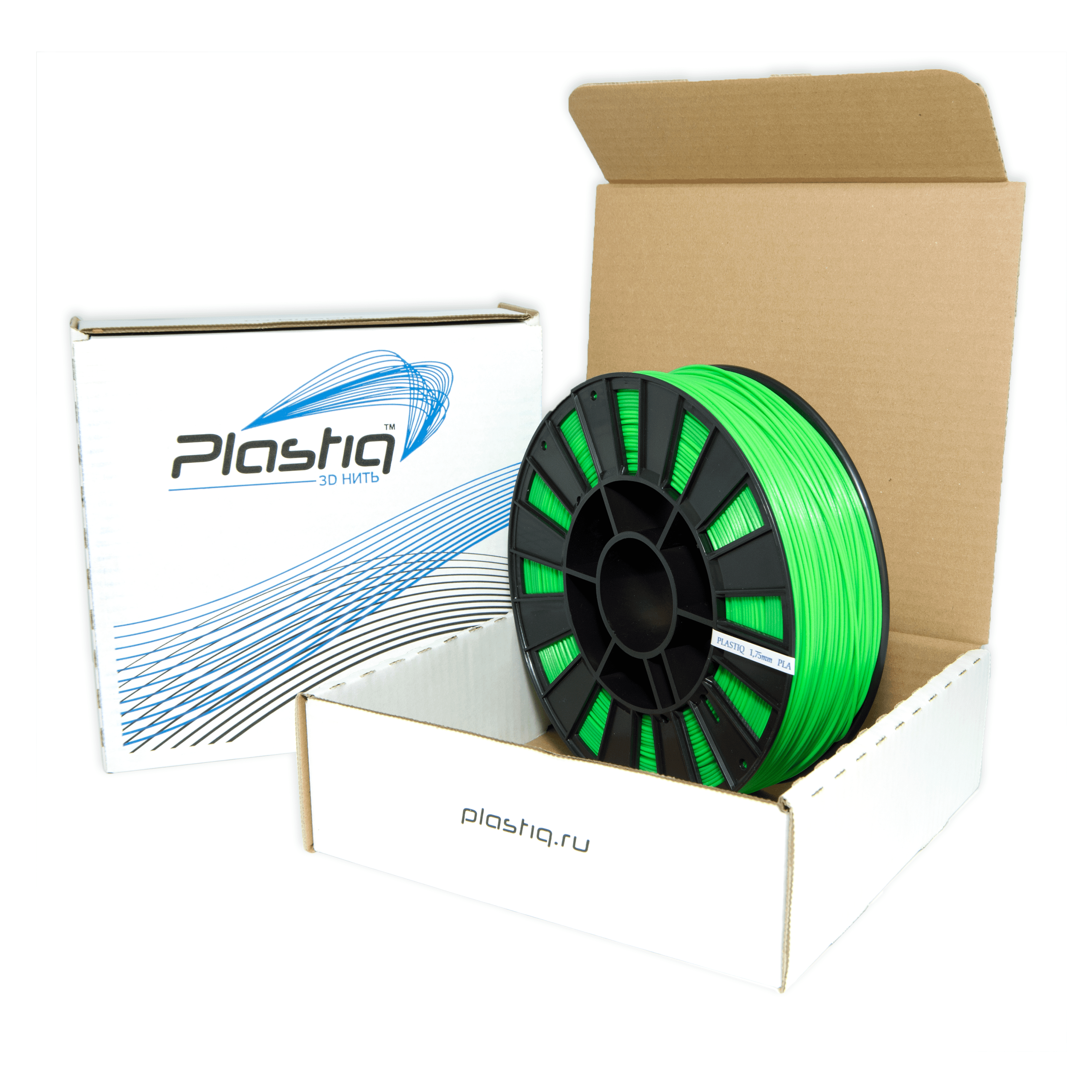 Пластик ABS для 3D принтера Светло-зелёный Plastiq, 1.75мм, 300 метров
