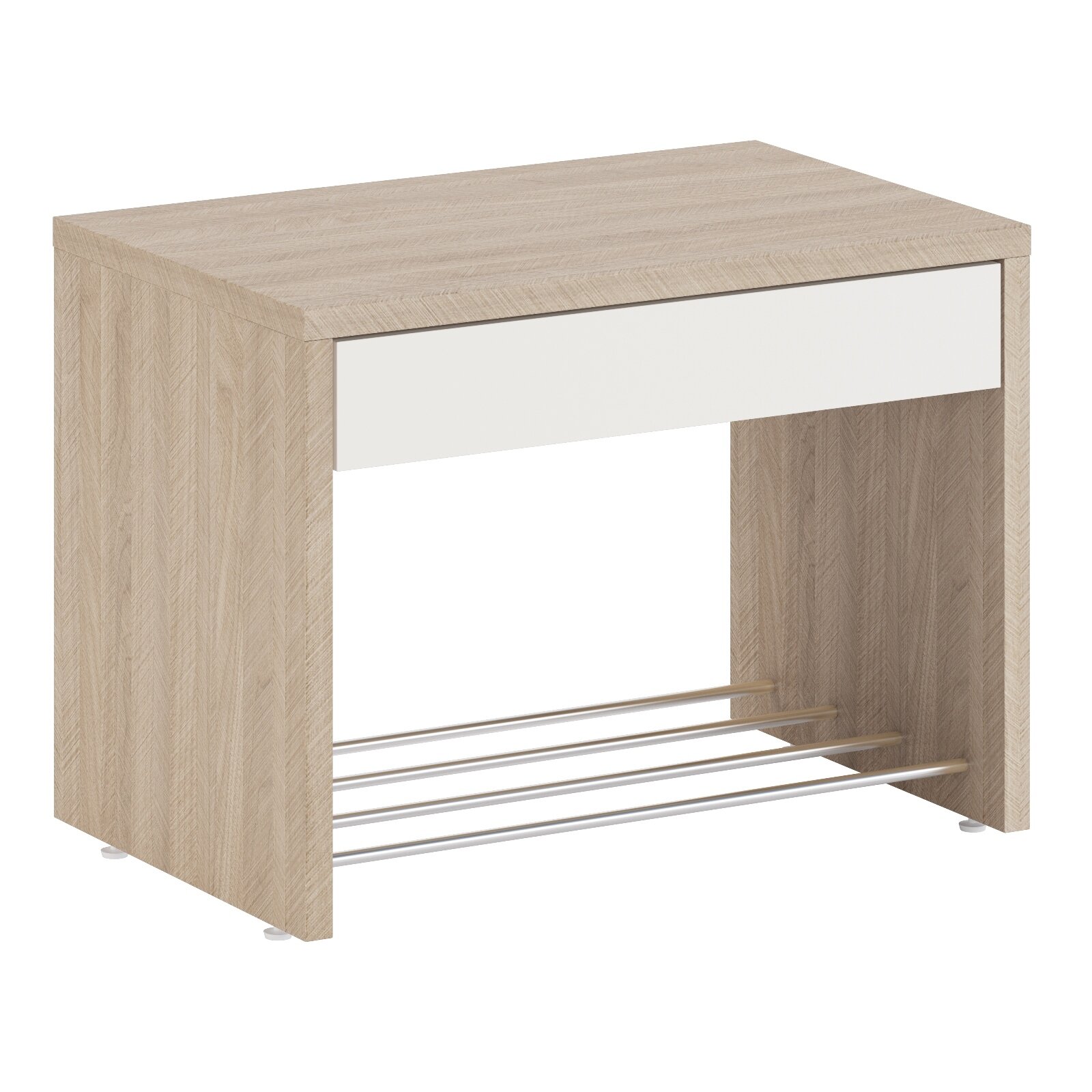 фото Тумба под обувь Эльтон, Палермо/Перламутр, Ш60хВ45хГ38.4 см