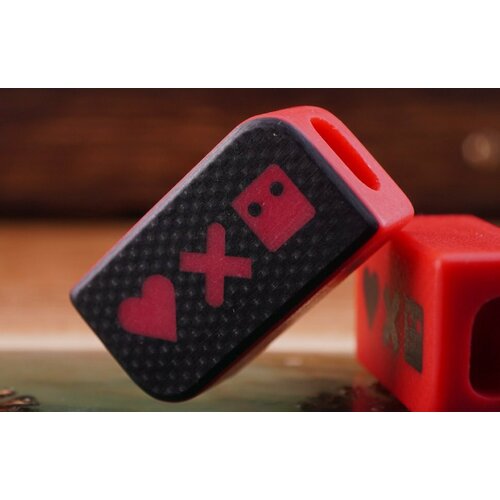 Бусина Stabwoodstone ЛСР красный, G-10, люминофор