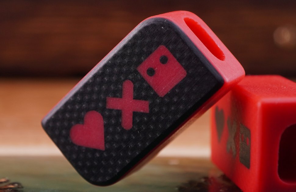 Бусина Stabwoodstone ЛСР красный  G 10  люминофор