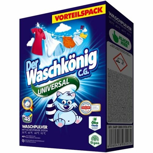 Стиральный порошок Der Waschkonig C.g. Universal универсальный 2.88 кг