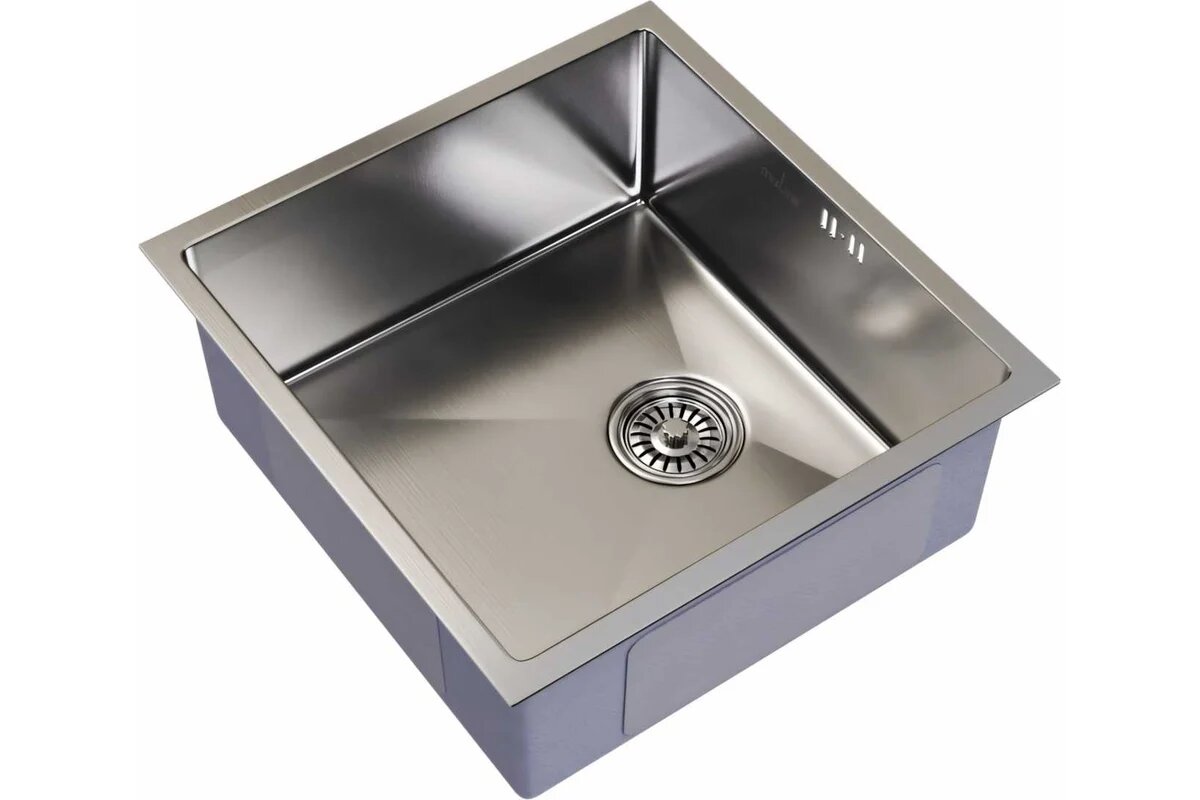 MIXLINE Мойка подст. монтаж 45x42 3,0 вып 3 1/2 PRO 20см с сифоном сатин 548564