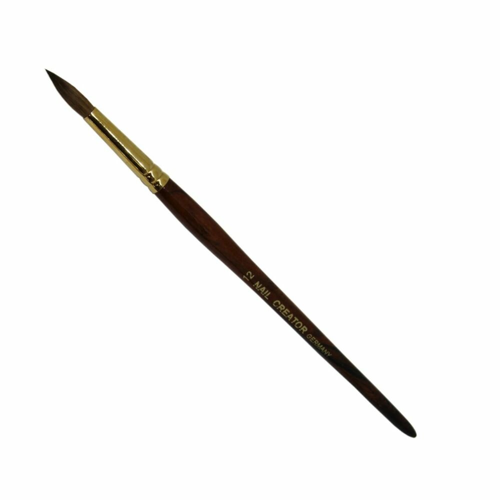 Nail Creation Кисть для акрила из волокна колонка N12, круглая