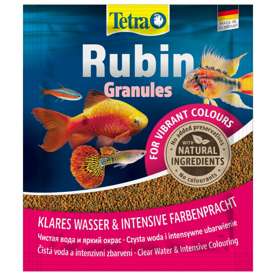 Tetra Rubin Granules корм для улучшения окраса всех видов рыб в гранулах - 15 г (саше)