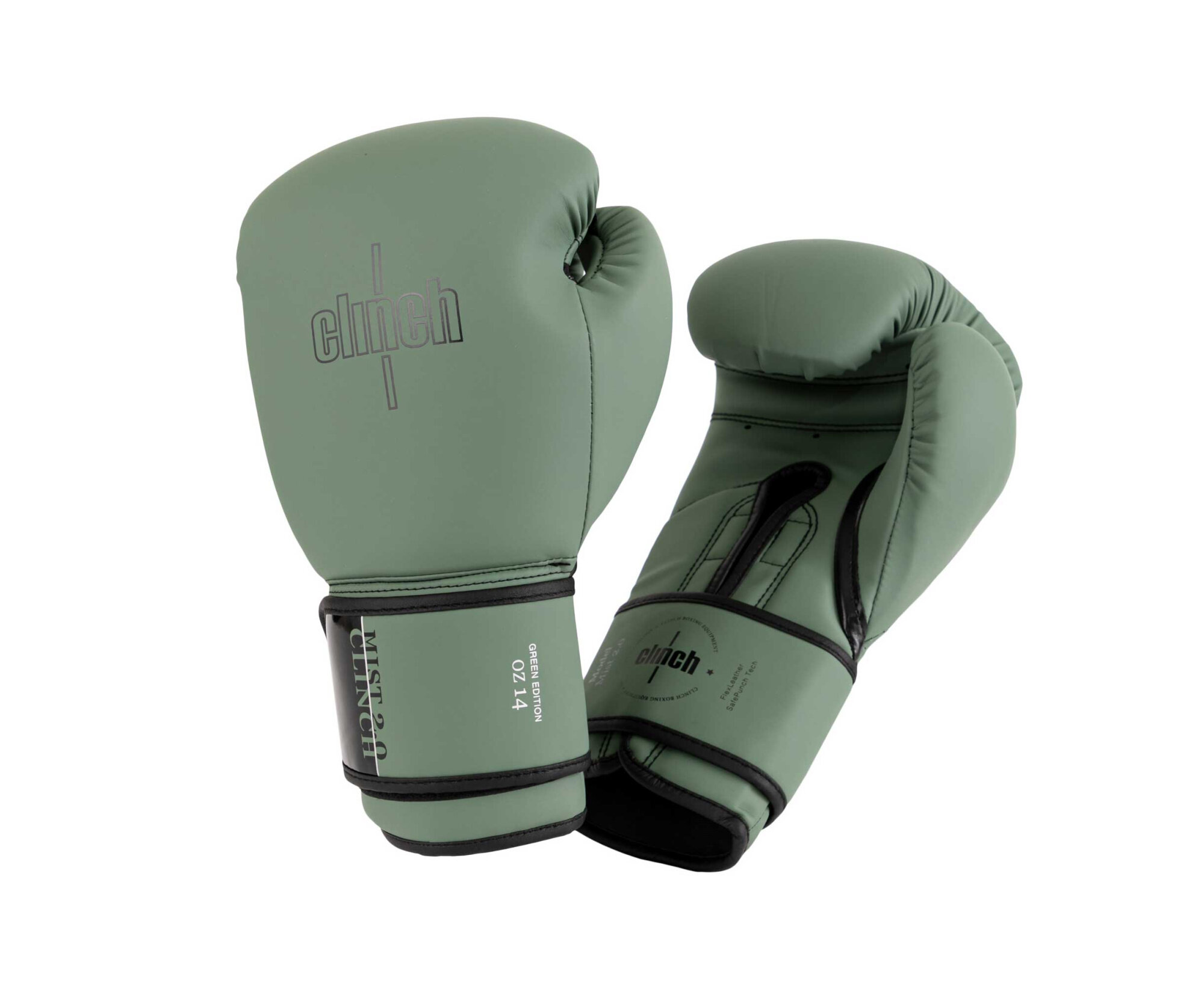 C183 Перчатки боксерские Clinch Mist 2.0 зеленые - Clinch - Зеленый - 8 oz