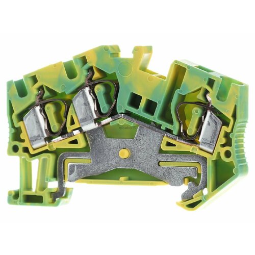 Клемма заземления Феникс Контакт STS 4-Twin-PE 3031678, 1 ярус, 3 точки, монтаж на DIN-рейку