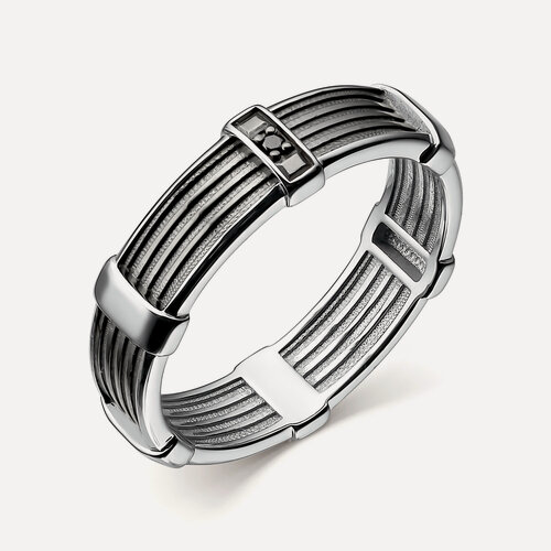 Изображение товара Кольцо, серебро, 925 проба, родирование, бриллиант