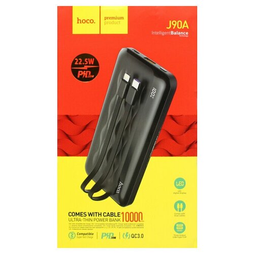 Внешний аккумулятор Hoco 10000 мАч J90A черный 144400₽