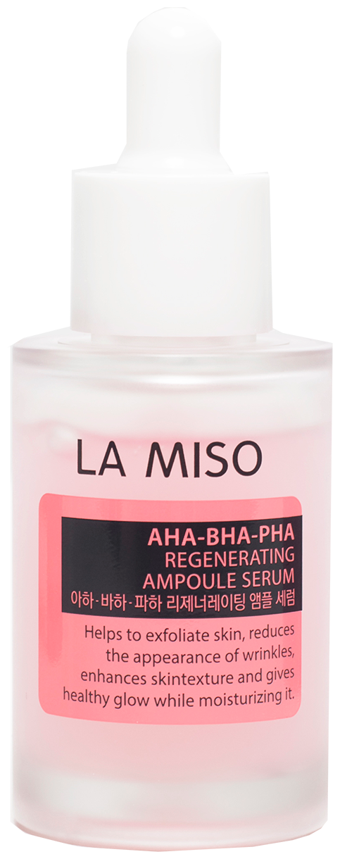 La Miso Сыворотка ампульная для лица Обновляющая с кислотами AHA, BHA, PHA, 30 мл, La Miso