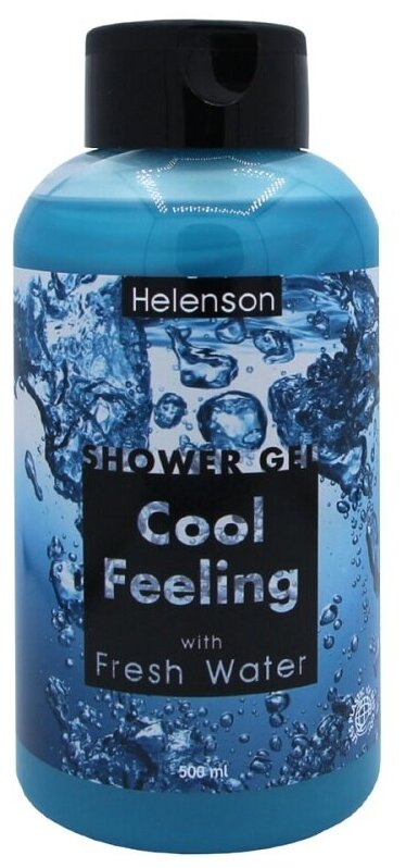 Helenson Shower Gel Cool Feeling (Fresh Water) - Хеленсон Гель для душа Прохлада и Свежесть (Чистая вода), 500 мл -
