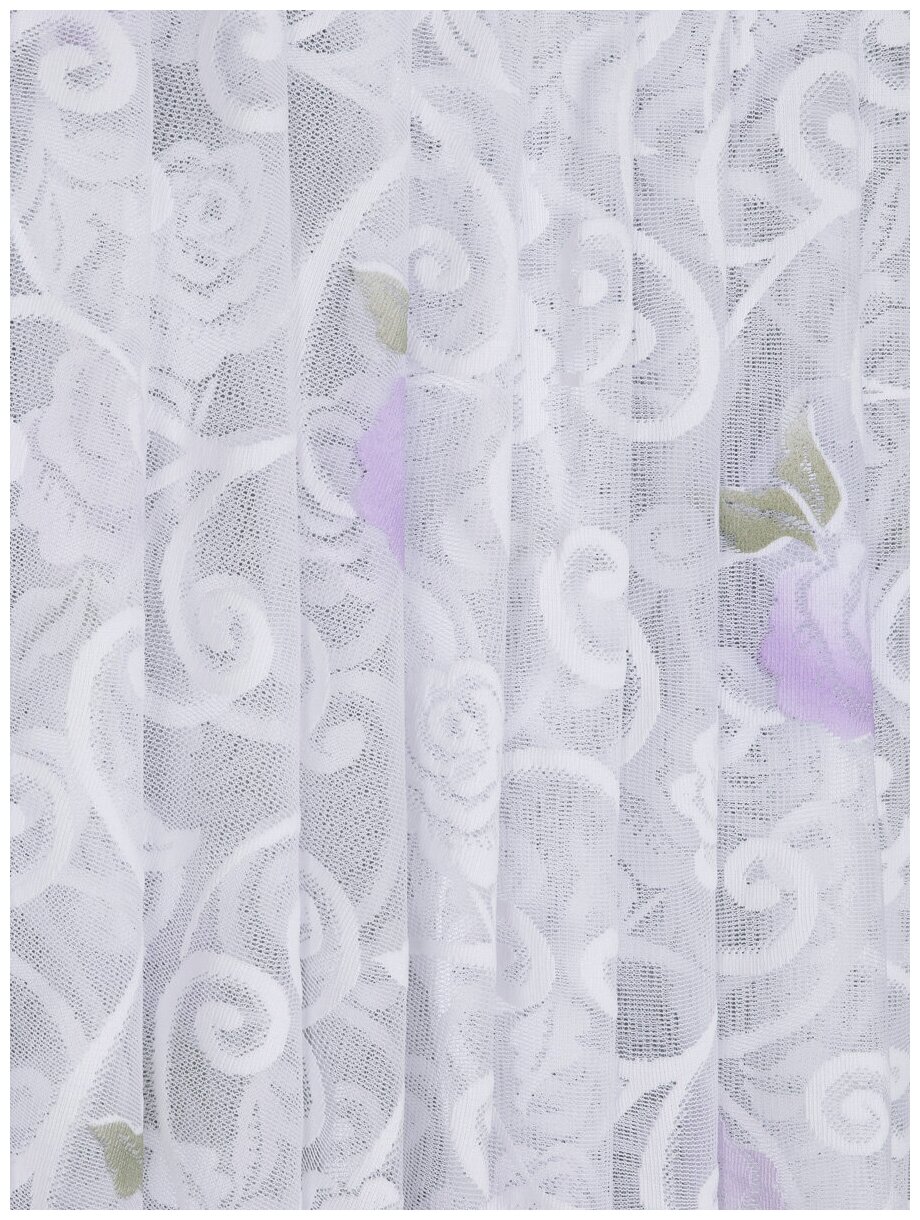 Тюль-арка ТД Текстиль нола ширина 300см, высота 170см, цвет сиреневый - фотография № 2