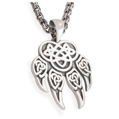 фото Подвеска из серебра в виде лапы волка яхонт ювелирный арт. 202771