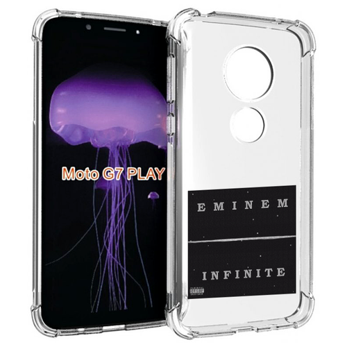 Чехол MyPads Eminem INFINITE для Motorola Moto G7 Play задняя-панель-накладка-бампер