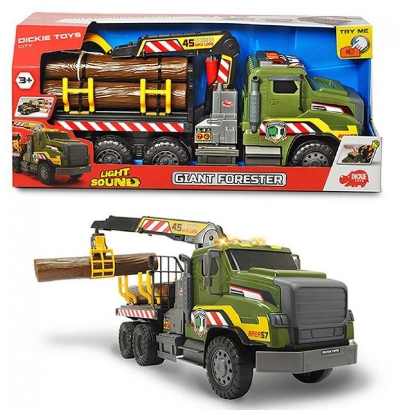 Грузовик Лесовоз, 54 см свет звук Dickie Toys 3749026