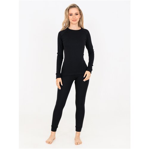 фото Термобелье женское convenient-w (лонгслив+брюки), цв.черный emotion day
