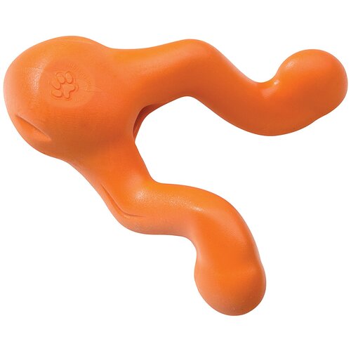 West Paw Zogoflex игрушка для собак Tizzi L для лакомства, 16,5 см оранжевая