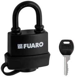 Замок навесной Fuaro (Фуаро) PL-3650 Black (50 мм), 3 Английских ключа
