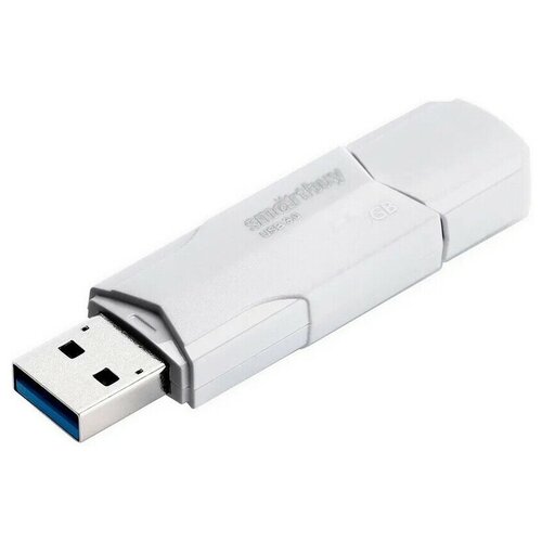 SB128GBCLUE-W3, 128GB USB 3.0 Clue series, White, SmartBuy usb флеш накопитель с гравировкой защитнику отечества в подарочном футляре дерево 128 гб usb 2 0 коричневый