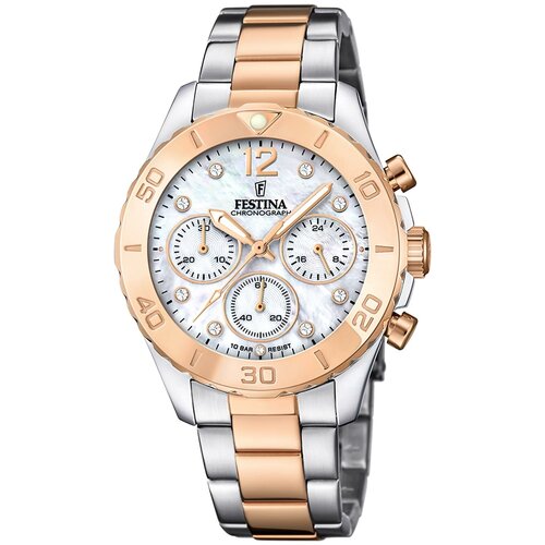 Наручные часы FESTINA Boyfriend, белый, розовый часы наручные женские кварцевые простые модные водонепроницаемые с магнитной застежкой цвет розовое золото