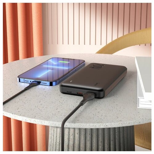 Внешний аккумулятор с быстрой зарядкой Hoco J87 10000мАч QC 30 PD черный 111800₽