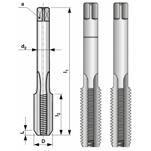 Метчик трубная резьба HSS G1/16 дюйма Bucovice Tools 142116