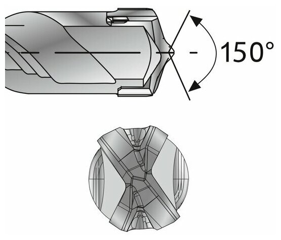 KEIL Бур SDS-plus 60 х 210 х 150 TURBOHEAD Xpro 4 резца