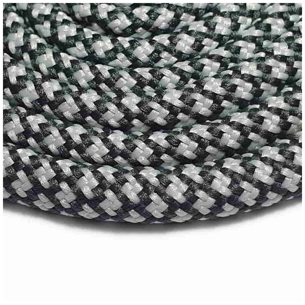 Шнурки LENKO для Изи Буст / Yeezy Boost бело-серые 120 см, 5 мм, 1 пара, полиэстер — фото 1