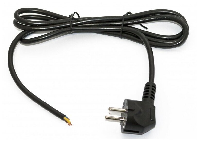 Hyperline PWC-SHM-OE-5.0-BK кабель с вилкой Schuko (open end) длиной 5м (3x1.0 кв. мм) цвет черный - фотография № 1