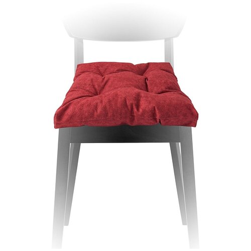 Подушка на стул подушка для стула подушки для путешествий подушка декоративная подушка для стула на липучках 38х38х5 см. Цвет красный