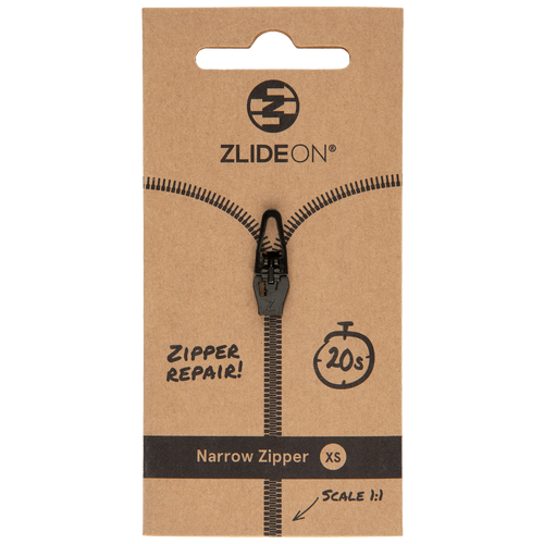 ZLIDEON замок Narrow Zipper XS 1 шт. черный