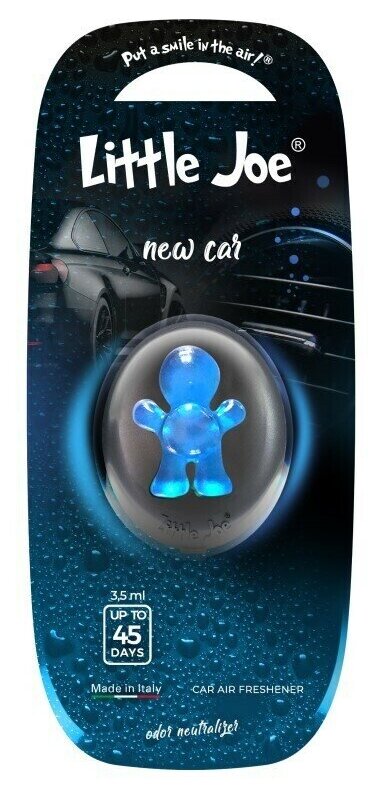 Ароматизатор мембранный для автомобиля в дефлектор улыбающийся человечек Little Joe Membrane New Car, Новая машина
