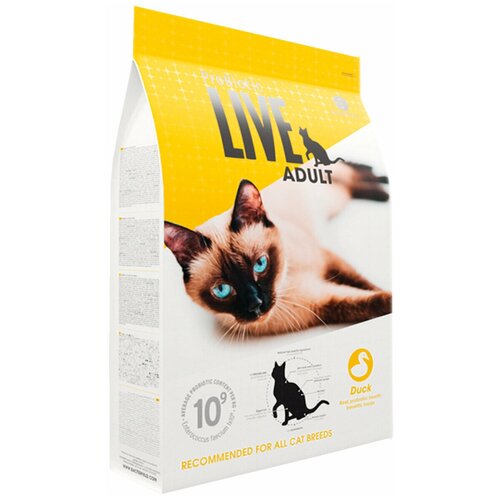 PROBIOTIC LIVE CAT для взрослых кошек с уткой (8 кг)