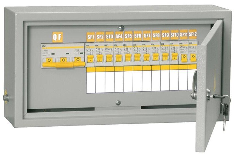 Щит ОЩВ-3-63-12-0 (ВВ63А 12х16А) IP31 IEK MSM10-3N-12-31 (1 шт.)