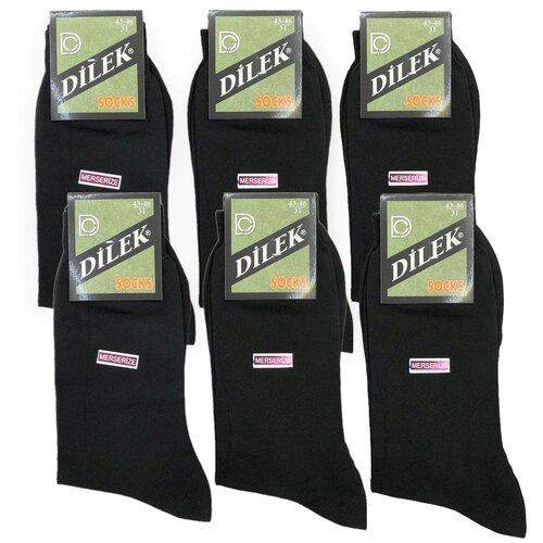 Носки DILEK Socks, 6 пар, размер 43-46, черный мужские носки dilek socks 6 пар усиленная пятка размер 43 46 черный