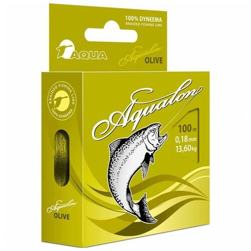 Леска-шнур Aqua Aqualon 100м* 0.25мм оливковая
