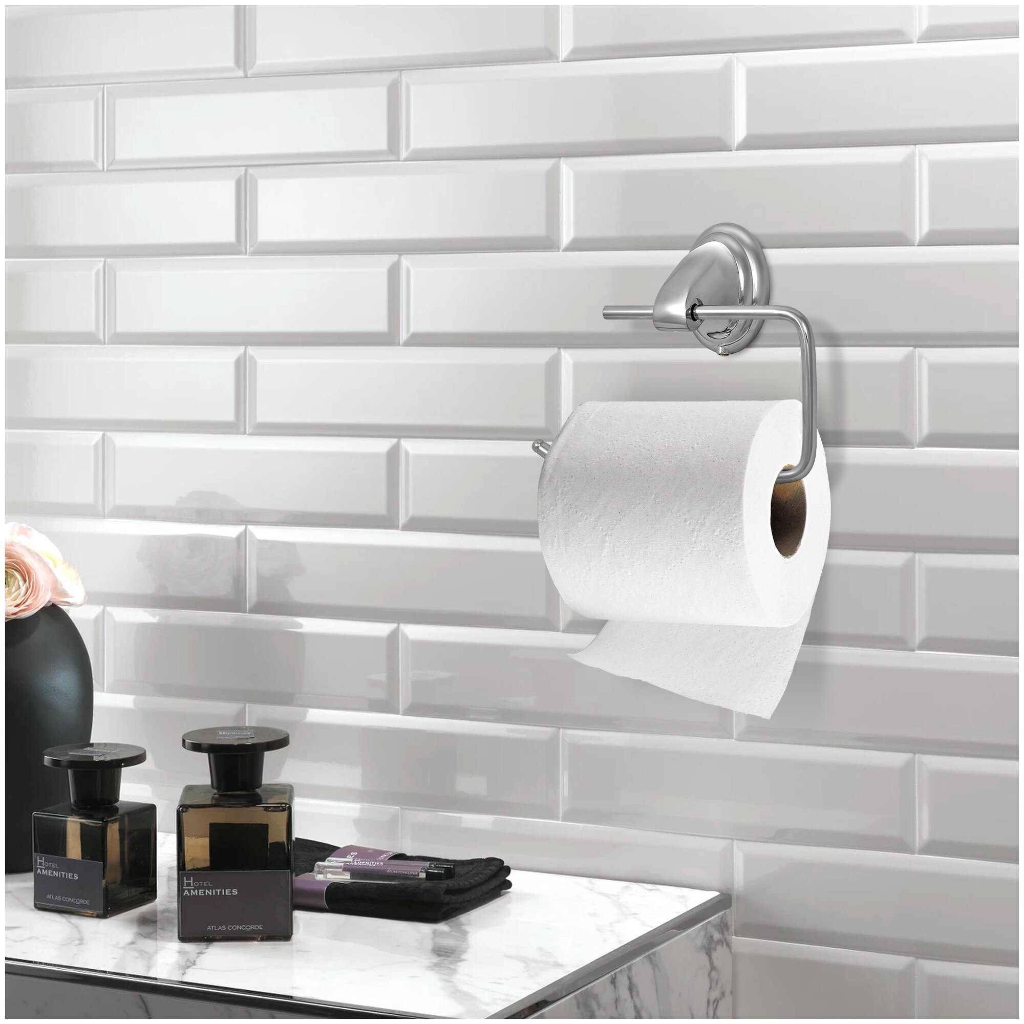 Держатель для туалетной бумаги, металл, хром, Solinne, Classic, 2512.001