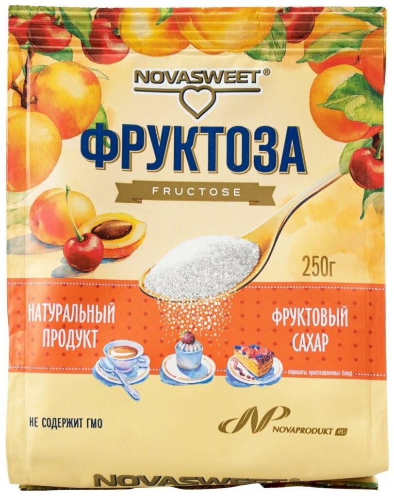 Сахарозаменители NOVASWEET Фруктоза ( дой пак) 250гр