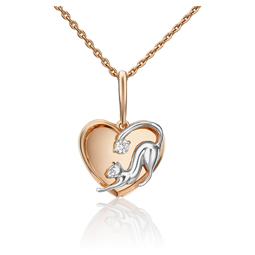 фото Подвеска platina jewelry из золота 585 пробы с фианитом