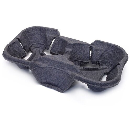 Держатель для 2-х стаканов картонный черный, набор 150 шт