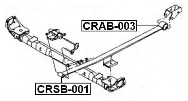 CRSB001 втулка задней рессоры Chrysler Voyager Iv 0107