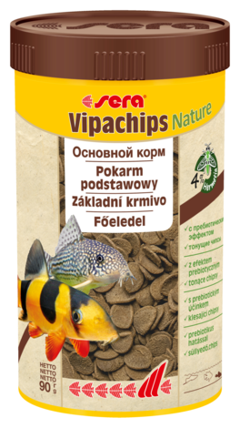 Корм для сомов и донных рыб Sera Vipachips Nature, чипсы, 250 мл, 90 гр