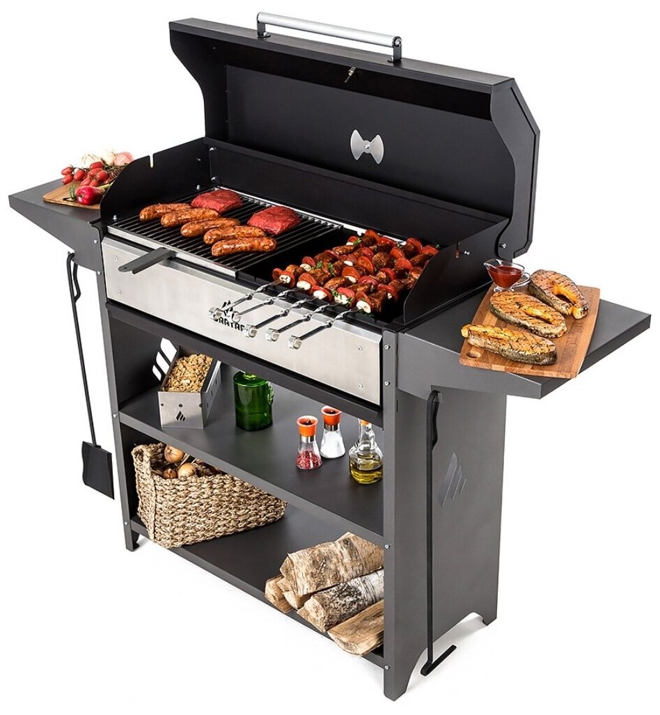 Гриль на дровах Gratar Professional Optima BBQ 1582х445х111